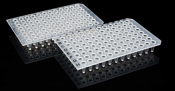 非スカート付き PCR 消耗品 0.1ml ラボ用 96 ウェル PCR プレート