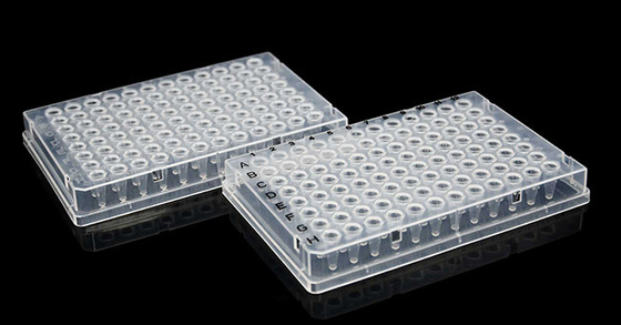 フルスカート PCR 消耗品 0.1ml UV 透明 96 ウェルプレート 使い捨て