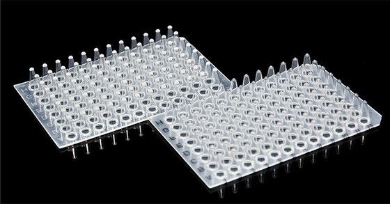 非スカート付き PCR 消耗品 0.1ml ラボ用 96 ウェル PCR プレート