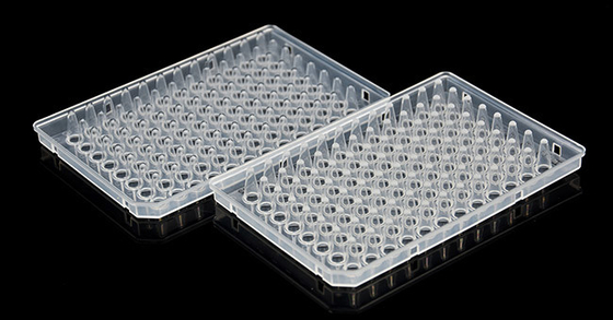 CE PCR 消耗品 0.1ml 96 ウェル セミスカート PCR プレート 透明