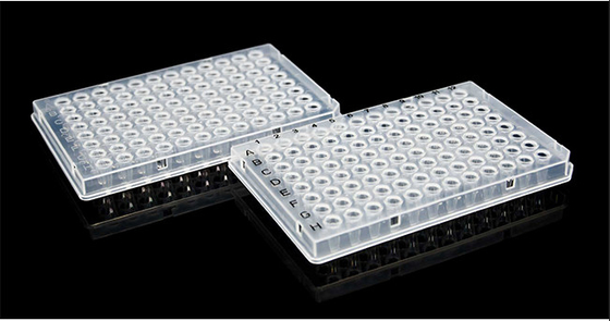CE PCR 消耗品 0.1ml 96 ウェル セミスカート PCR プレート 透明