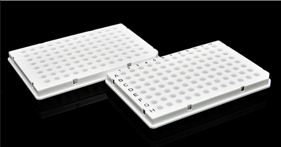 ホワイト PCR 消耗品 0.1ml 96 ウェル ハーフスカート PCR プレート